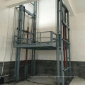 warehouse hydraulic goods lift electric freight elevator with steel mesh enclosures